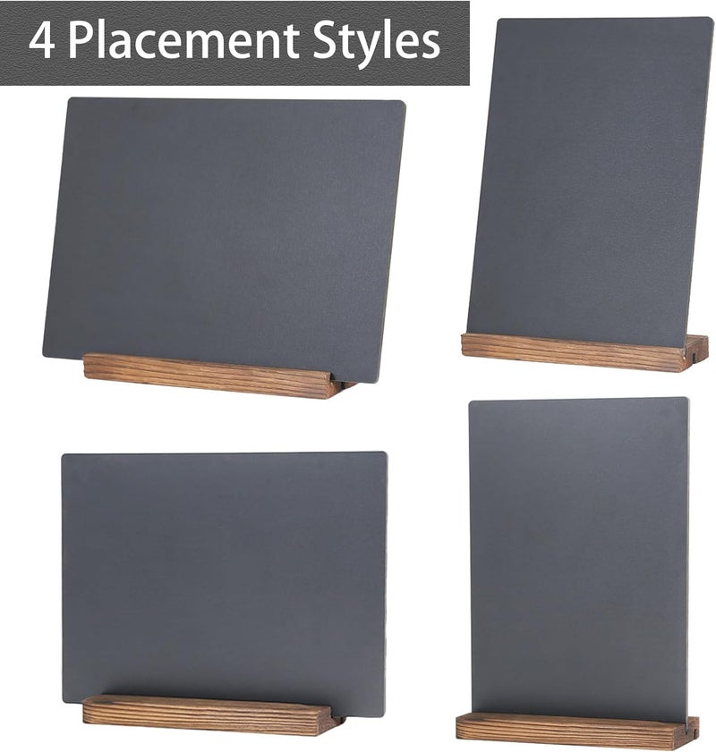 JDEA Wooden Double-Sided Chalkboard with Base (2 Pack) - 8.7x11.5 inches, Black - Image 2